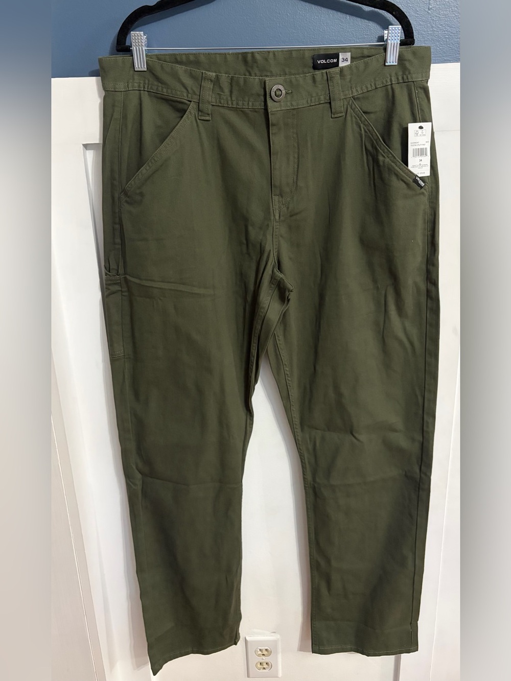 Volcom Men's Tustin Utility Pant Dufflebag Green Size 34 x 32 NWT